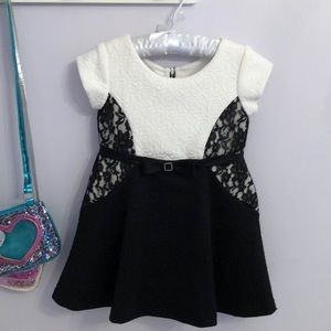 Black, white and lace dress